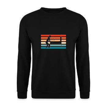 Vintage Retro Pinball Gift Pinball Machine - Unisex Sweatshirt - black - Front - Alina (178cm) & Michal (187cm)