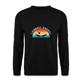 Pinball Daddy Vintage Retro Pinball Machine Shirt - Sweat-shirt Unisexe - noir - Devant - Alina (178cm) & Michal (187cm)