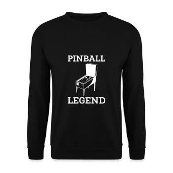 Pinball Legend Gift Pinball Machine Shirt - Unisex Sweatshirt - black - Front - Alina (178cm) & Michal (187cm)