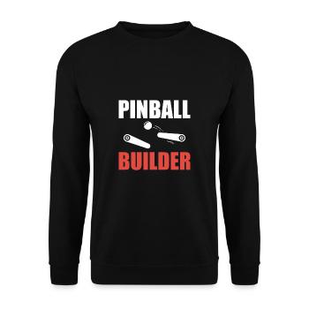 Pinball Builder Shirt Pinball Machine - Unisex Sweatshirt - black - Front - Alina (178cm) & Michal (187cm)