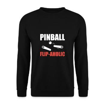 Flipper Flip-Aholic Shirt Cadeau Flipper Machine - Sweat-shirt Unisexe - noir - Devant - Alina (178cm) & Michal (187cm)