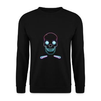 Skull Skull Pinball Shirt Cadeau - Sweat-shirt Unisexe - noir - Devant - Alina (178cm) & Michal (187cm)