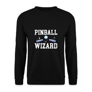 Pinball Wizard Shirt Cadeau Flipper Machine - Sweat-shirt Unisexe - noir - Devant - Alina (178cm) & Michal (187cm)