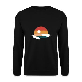 Vintage Retro Pinball Pinball Machine Gift - Unisex Sweatshirt - black - Front - Alina (178cm) & Michal (187cm)