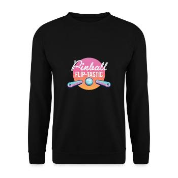 Flipper Flip-Tastic Shirt Cadeau Flipper Machine - Sweat-shirt Unisexe - noir - Devant - Alina (178cm) & Michal (187cm)