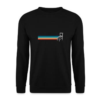 Vintage Retro Pinball Pinball Machine Gift - Unisex Sweatshirt - black - Front - Alina (178cm) & Michal (187cm)