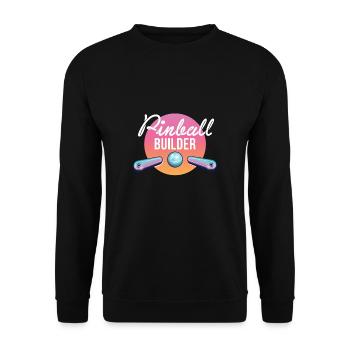 Pinball Builder Shirt Pinball Machine - Unisex Sweatshirt - black - Front - Alina (178cm) & Michal (187cm)