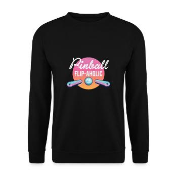 Flipper Flip-Aholic Shirt Cadeau Flipper Machine - Sweat-shirt Unisexe - noir - Devant - Alina (178cm) & Michal (187cm)