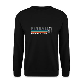 Flippball Machine Matter Shirt Flipperautomat Rétro - Sweat-shirt Unisexe - noir - Devant - Alina (178cm) & Michal (187cm)