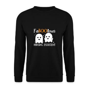 FaBOOlous Nursing Assistant T-Shirt Gift - Unisex Sweatshirt - black - Front - Alina (178cm) & Michal (187cm)