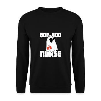 Boo Boo Nurse Shirt Gift - Unisex Sweatshirt - black - Front - Alina (178cm) & Michal (187cm)