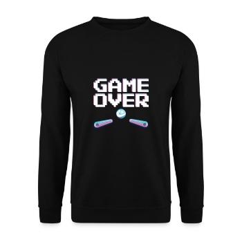 Game Over Pinball Player Pinball Machine Shirt - Sweat-shirt Unisexe - noir - Devant - Alina (178cm) & Michal (187cm)