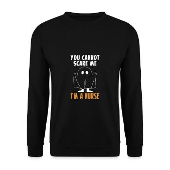 You Cannot Scare Me Im A Nurse Shirt - Unisex Sweatshirt - black - Front - Alina (178cm) & Michal (187cm)