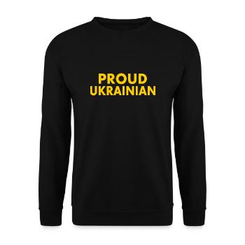 Proud ukrainian - Unisex Sweatshirt - black - Front - Alina (178cm) & Michal (187cm)