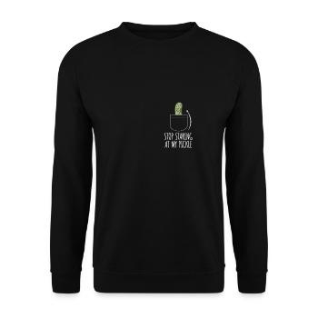Sac de poitrine Pickle Shirt Cadeau - Sweat-shirt Unisexe - noir - Devant - Alina (178cm) & Michal (187cm)