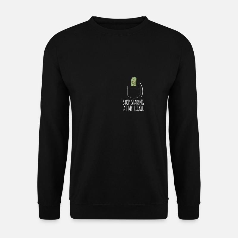Brusttasche Essiggurke Shirt Geschenk - Unisex Pullover - Schwarz