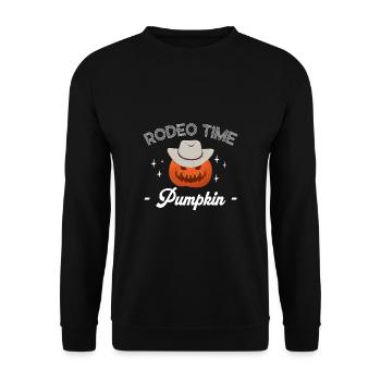 Rodeo Time Pumpking Country Wild West Halloween - Sweat-shirt Unisexe - noir - Devant - Alina (178cm) & Michal (187cm)