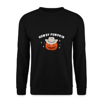 Howdy Pumpking Rodeo Country Wild West Halloween - Sweat-shirt Unisexe - noir - Devant - Alina (178cm) & Michal (187cm)