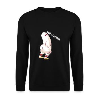 Boo-Tylicous Chemise Fantôme Halloween Fantôme - Sweat-shirt Unisexe - noir - Devant - Alina (178cm) & Michal (187cm)