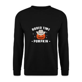 Rodeo Time Pumpking Country Wild West Halloween - Sweat-shirt Unisexe - noir - Devant - Alina (178cm) & Michal (187cm)