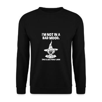 Im Not In A Bad Mood This Is Just How I Look - Unisex Sweatshirt - black - Front - Alina (178cm) & Michal (187cm)