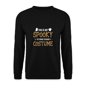 C’est mon costume effrayant d’enseignant de 1ère année - Sweat-shirt Unisexe - noir - Devant - Alina (178cm) & Michal (187cm)