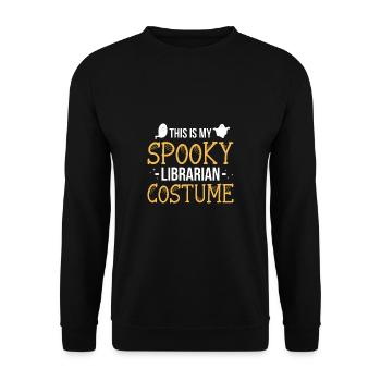 This Is My Spooky Librarian Costume - Unisex Pullover - Schwarz - Vorne - Alina (178cm) & Michal (187cm)