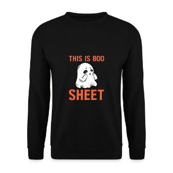 C’est Boo Sheet Ghost Ghost Shirt Halloween - Sweat-shirt Unisexe - noir - Devant - Alina (178cm) & Michal (187cm)