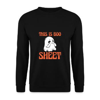 C’est Boo Sheet Ghost Ghost Shirt Halloween - Sweat-shirt Unisexe - noir - Devant - Alina (178cm) & Michal (187cm)