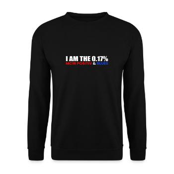 At The 0.17% Redhead & Blue Eyes - Unisex Sweatshirt - black - Front - Alina (178cm) & Michal (187cm)