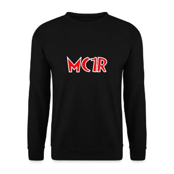 MC1R Mutant Shirt Redhead Rote Haare Geschenk - Unisex Pullover - Schwarz - Vorne - Alina (178cm) & Michal (187cm)