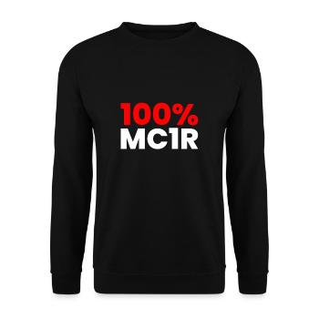 100% MC1R Chemise Cadeau Roux Roux - Sweat-shirt Unisexe - noir - Devant - Alina (178cm) & Michal (187cm)