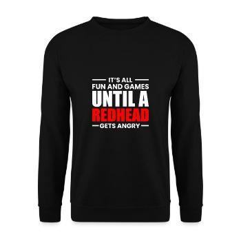 Cadeau de définition de chemise rousse - Sweat-shirt Unisexe - noir - Devant - Alina (178cm) & Michal (187cm)