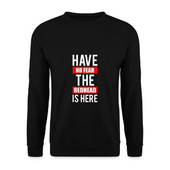N’ayez pas peur que la rousse soit ici cadeau de chemise - Sweat-shirt Unisexe - noir - Devant - Alina (178cm) & Michal (187cm)