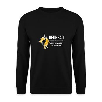 Redhead Unicorn Unicorn Shirt Cadeau - Sweat-shirt Unisexe - noir - Devant - Alina (178cm) & Michal (187cm)