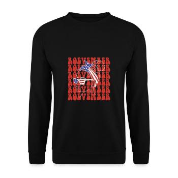 Roevember USA Flag America Flag Féminisme - Sweat-shirt Unisexe - noir - Devant - Alina (178cm) & Michal (187cm)
