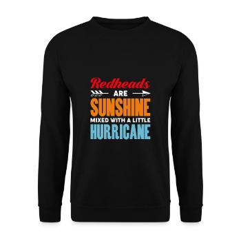 Les roux sont le soleil mélangé avec un petit ouragan - Sweat-shirt Unisexe - noir - Devant - Alina (178cm) & Michal (187cm)