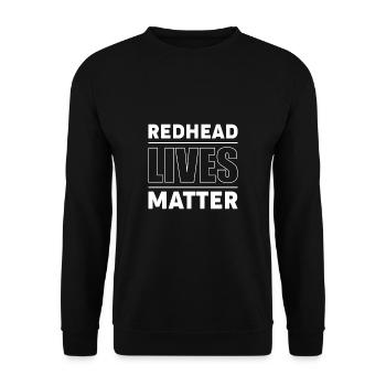Chemise Redhead Lives Matter - Sweat-shirt Unisexe - noir - Devant - Alina (178cm) & Michal (187cm)