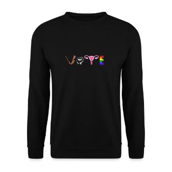 Love Roevember Chemise des droits des femmes Cadeau - Sweat-shirt Unisexe - noir - Devant - Alina (178cm) & Michal (187cm)