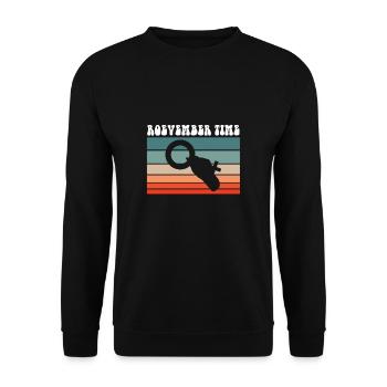 Roevember Time Vintage Retro Frauen Symbol - Unisex Pullover - Schwarz - Vorne - Alina (178cm) & Michal (187cm)