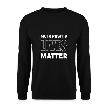 MC1R Positv Lives Matter Chemise Cadeau - Sweat-shirt Unisexe - noir - Devant - Alina (178cm) & Michal (187cm)