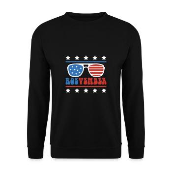 USA Flag America Flag Lunettes de soleil Roevember - Sweat-shirt Unisexe - noir - Devant - Alina (178cm) & Michal (187cm)