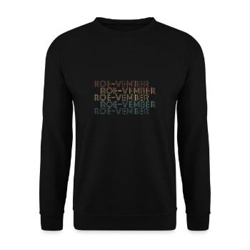 Vintage Retro Roevember Shirt Gift - Unisex Sweatshirt - black - Front - Alina (178cm) & Michal (187cm)