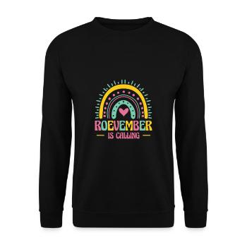 Roevember Is Calling Shirt Gift - Unisex Sweatshirt - black - Front - Alina (178cm) & Michal (187cm)