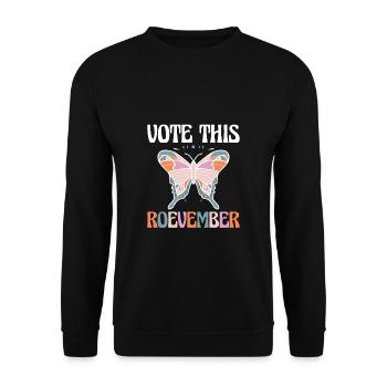 Votez ce cadeau de chemise Roevember - Sweat-shirt Unisexe - noir - Devant - Alina (178cm) & Michal (187cm)