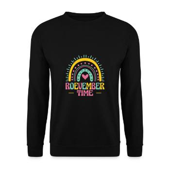 Roevember Time Shirt Gift - Unisex Sweatshirt - black - Front - Alina (178cm) & Michal (187cm)