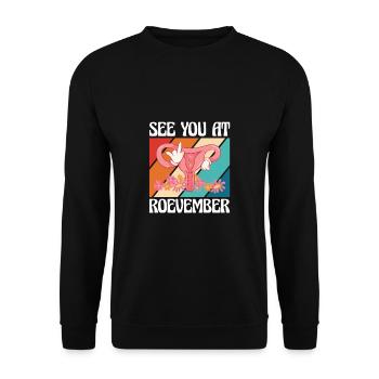 See You At Roevember - Unisex Sweatshirt - black - Front - Alina (178cm) & Michal (187cm)