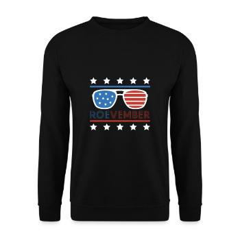 Drapeau des États-Unis Drapeau de l’Amérique Chemise Roevember - Sweat-shirt Unisexe - noir - Devant - Alina (178cm) & Michal (187cm)