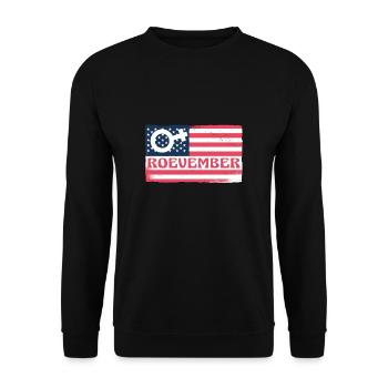 USA Flag America Flag Roevember Chemise - Sweat-shirt Unisexe - noir - Devant - Alina (178cm) & Michal (187cm)