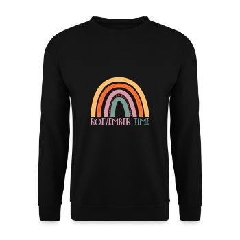 Roevember Time Shirt Gift - Unisex Sweatshirt - black - Front - Alina (178cm) & Michal (187cm)